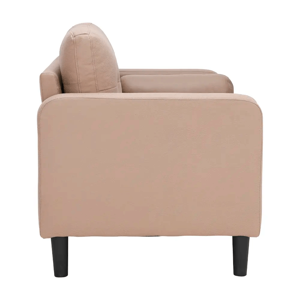 66577 RAFFY FABRIC SOFA 2/S LBN FABRIC UPHOLSTERED, PLASTIC LEGS 