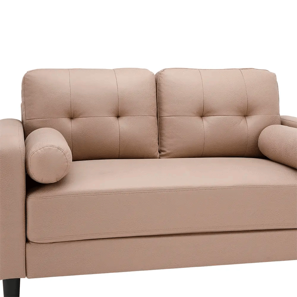 66577 RAFFY FABRIC SOFA 2/S LBN FABRIC UPHOLSTERED, PLASTIC LEGS 