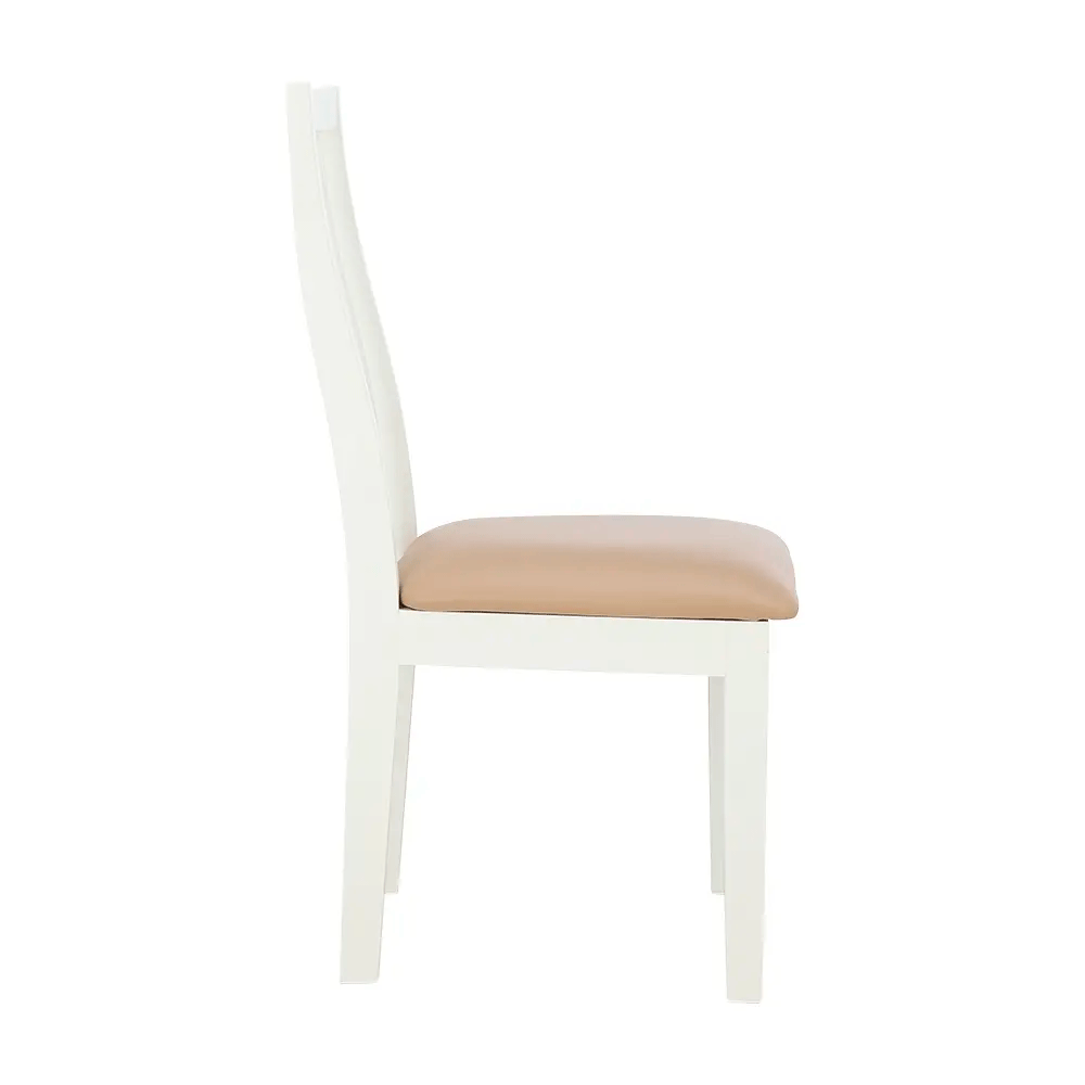 66585 POLITE/P DINING CHAIR #PQ002C-6 WT RUBBER WOOD, VENEER,PB,PVC 