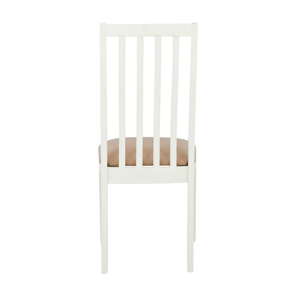 66585 POLITE/P DINING CHAIR #PQ002C-6 WT RUBBER WOOD, VENEER,PB,PVC 