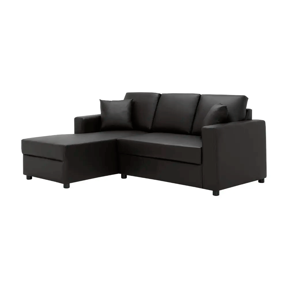 66588 H-JORGE/P PVC L-SHAPE SOFA/L DBN PVC UPHOLSTERY. PLASTIC LEG. 