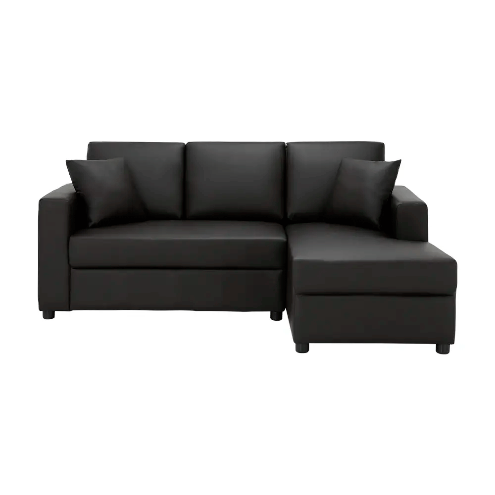 66588 H-JORGE/P PVC L-SHAPE SOFA/L DBN PVC UPHOLSTERY. PLASTIC LEG. 