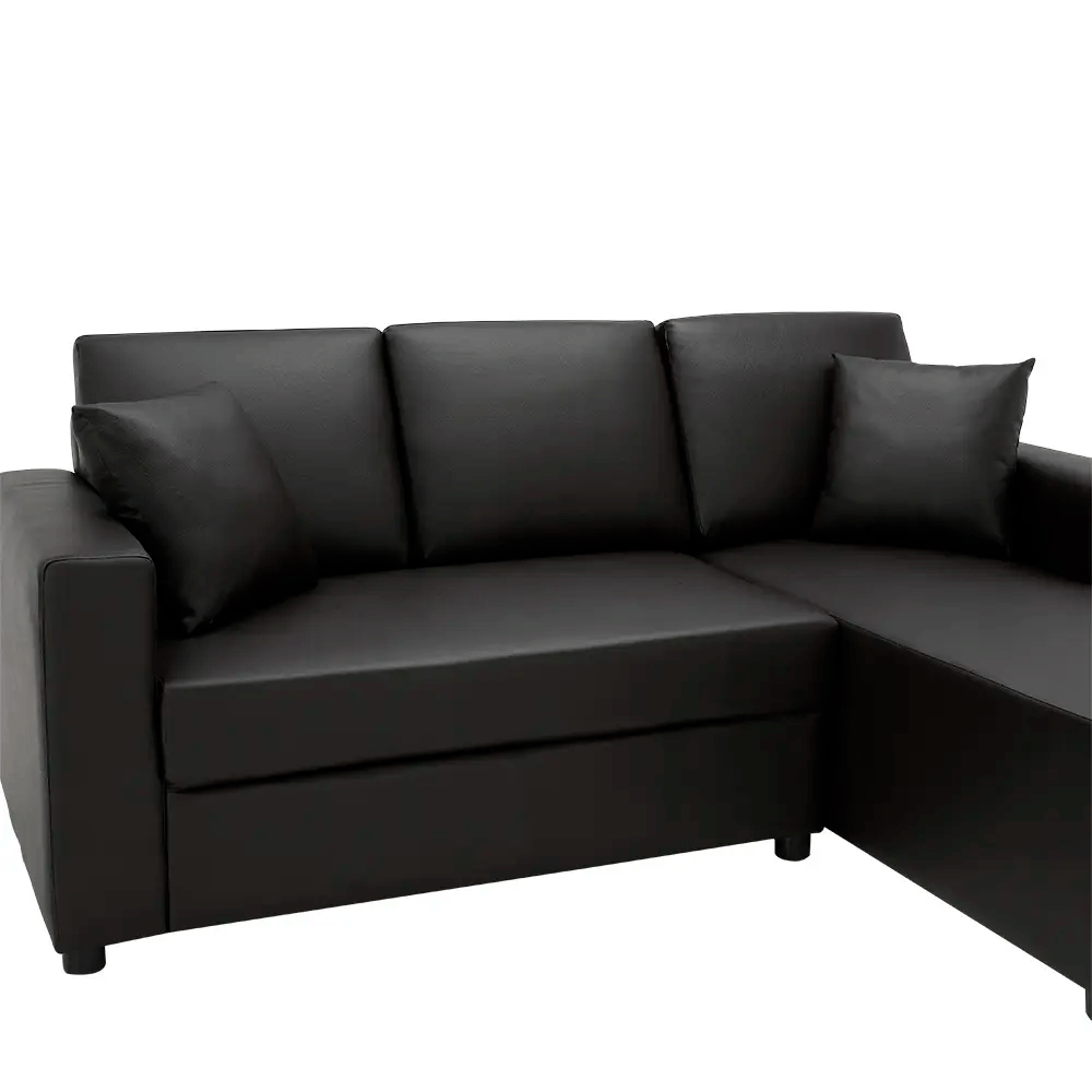 66588 H-JORGE/P PVC L-SHAPE SOFA/L DBN PVC UPHOLSTERY. PLASTIC LEG. 