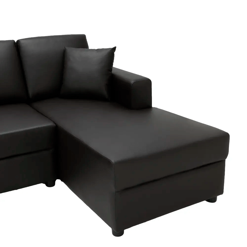 66588 H-JORGE/P PVC L-SHAPE SOFA/L DBN PVC UPHOLSTERY. PLASTIC LEG. 