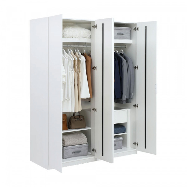 42473 MELODIAN 4 DOORS WARDROBE WT 160X58.8X210CM