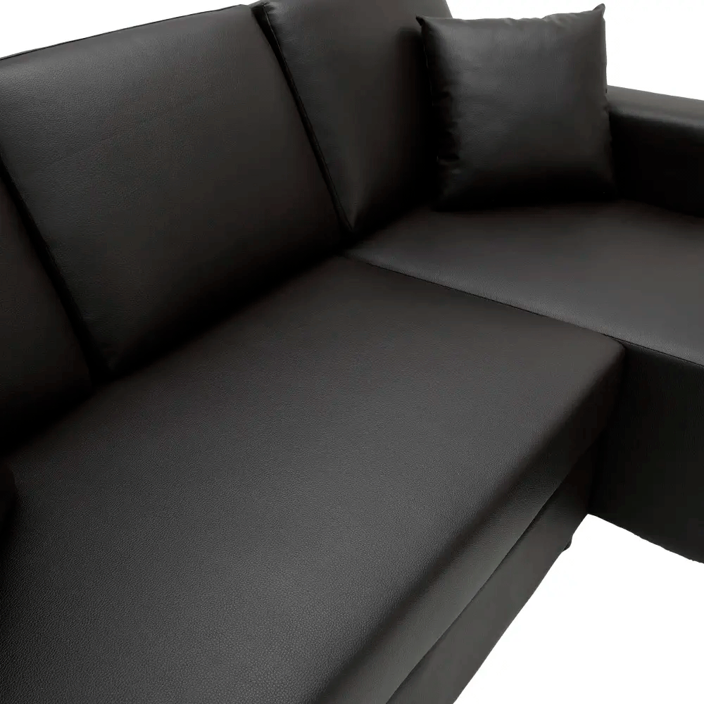 66588 H-JORGE/P PVC L-SHAPE SOFA/L DBN PVC UPHOLSTERY. PLASTIC LEG. 
