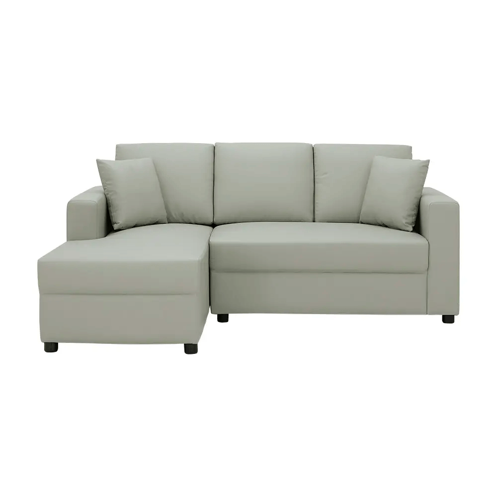 66589 H-JORGE/P PVC L-SHAPE SOFA/R LGY PVC UPHOLSTERY. PLASTIC LEG. 