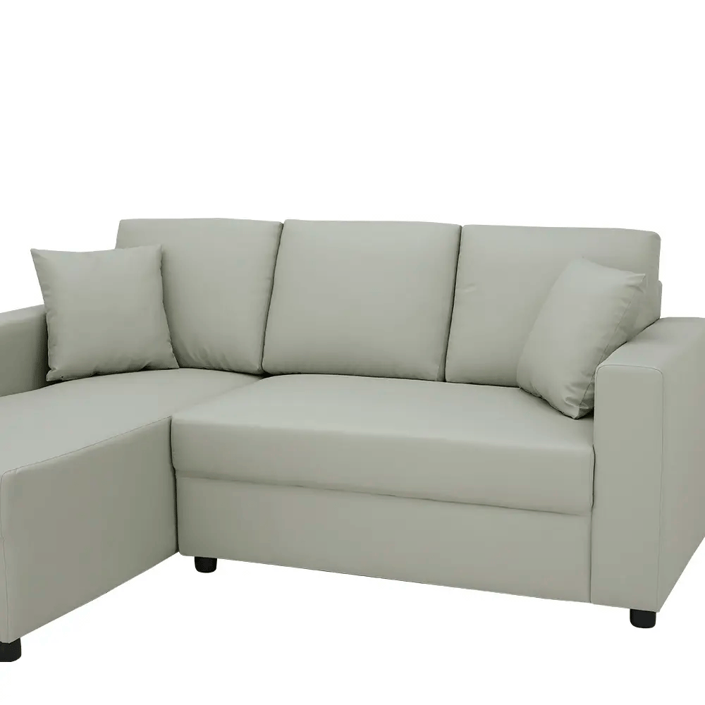 66589 H-JORGE/P PVC L-SHAPE SOFA/R LGY PVC UPHOLSTERY. PLASTIC LEG. 