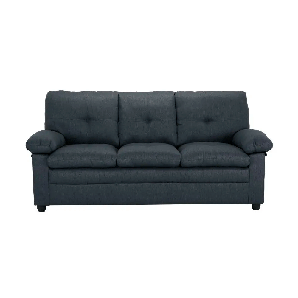 42262 AUGUSTA FABRIC SOFA 3/S DGY FABRIC UPHOLSTERY. WOOD FRAME 