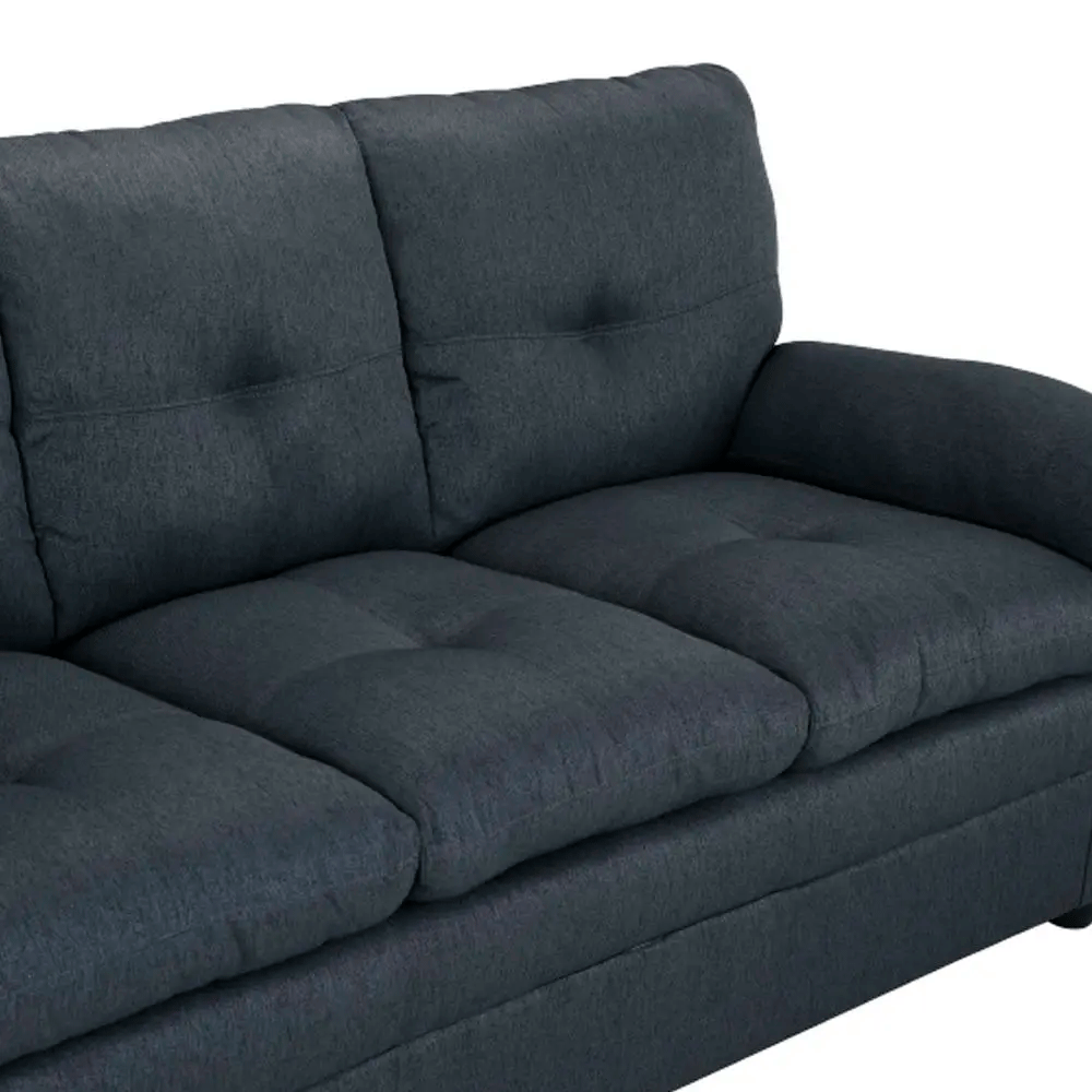 42262 AUGUSTA FABRIC SOFA 3/S DGY FABRIC UPHOLSTERY. WOOD FRAME 