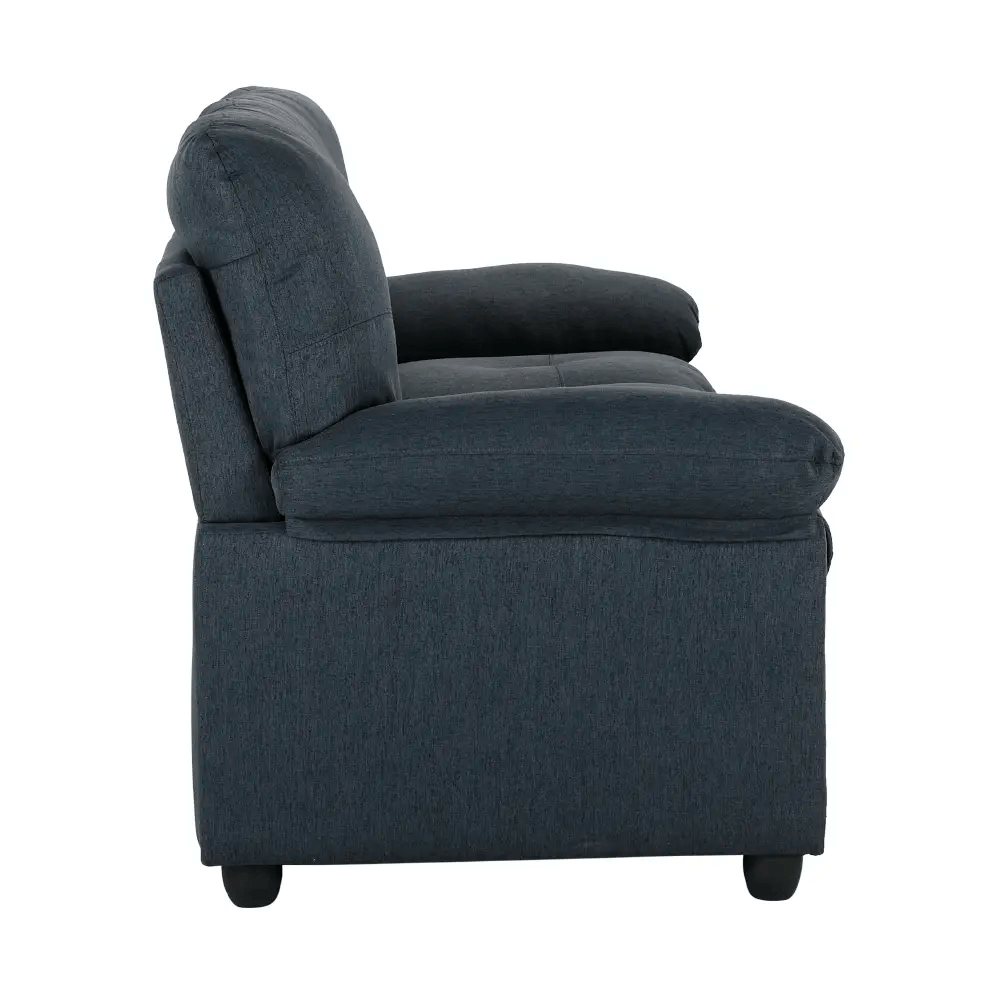 42262 AUGUSTA FABRIC SOFA 3/S DGY FABRIC UPHOLSTERY. WOOD FRAME 