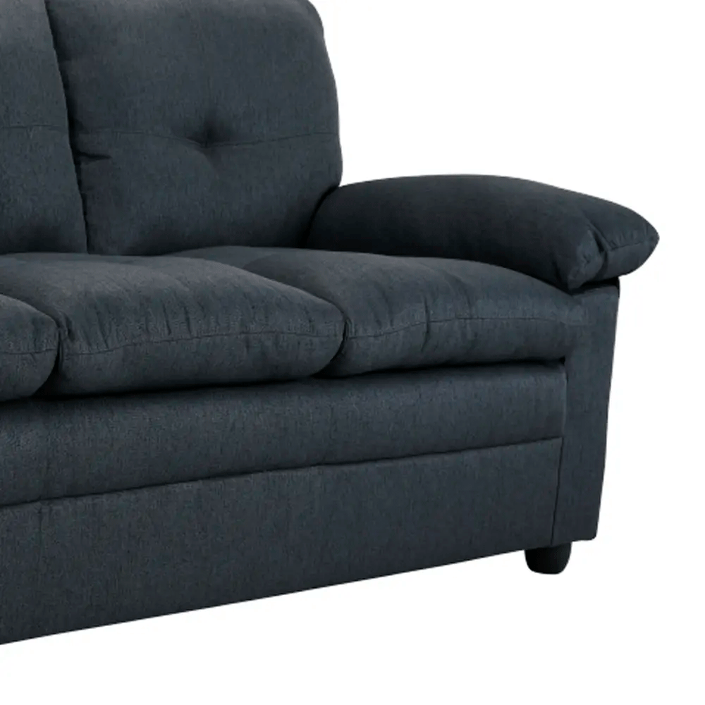 42262 AUGUSTA FABRIC SOFA 3/S DGY FABRIC UPHOLSTERY. WOOD FRAME 