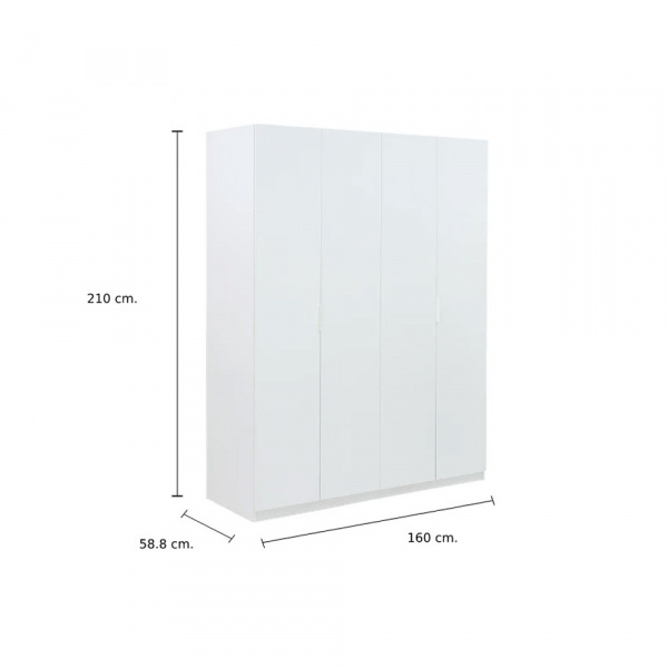 42473 MELODIAN 4 DOORS WARDROBE WT 160X58.8X210CM