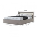 42462 MUNICH BED 5FT OT/SS 160.6X215.8X90CM
