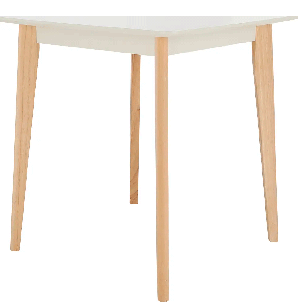 66583 MAWIN DINING TABLE 75X75 CM WT/NT MDF WITH COATING, SOLID LEG. 
