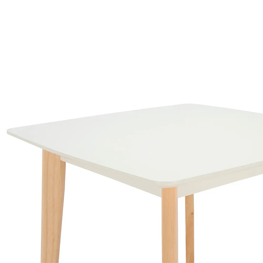 66583 MAWIN DINING TABLE 75X75 CM WT/NT MDF WITH COATING, SOLID LEG. 