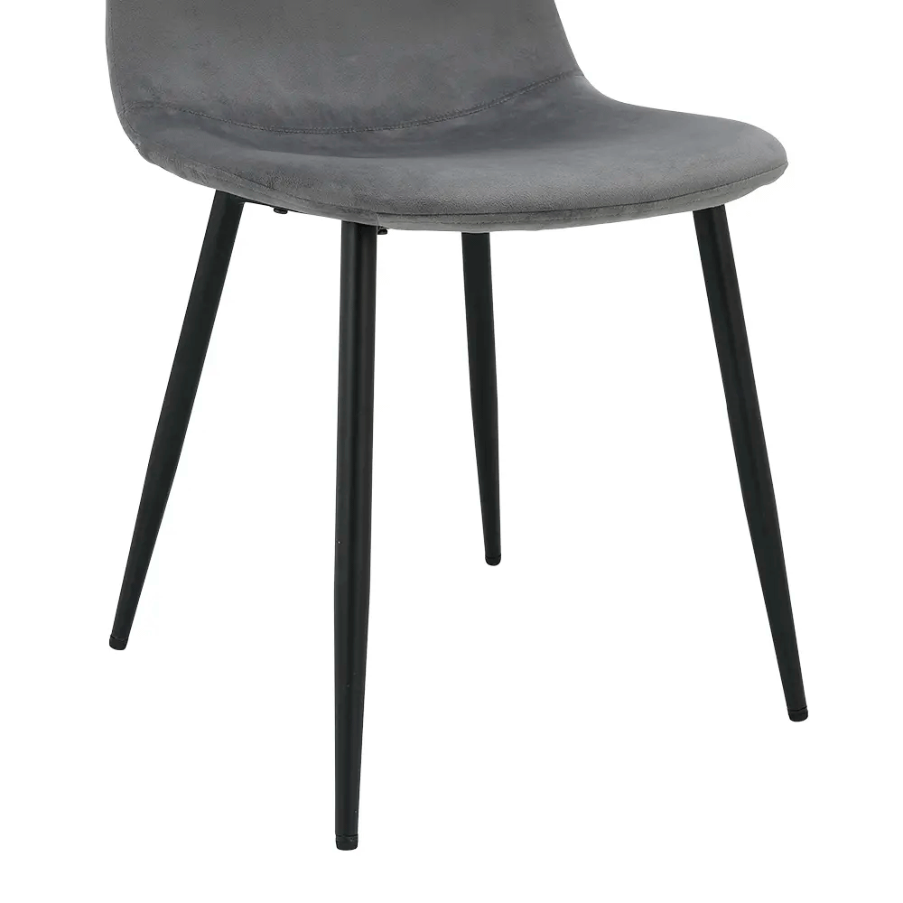 66591 NORAH/P METAL FB GY FABRIC UPHOLSTERY. METAL LEG 