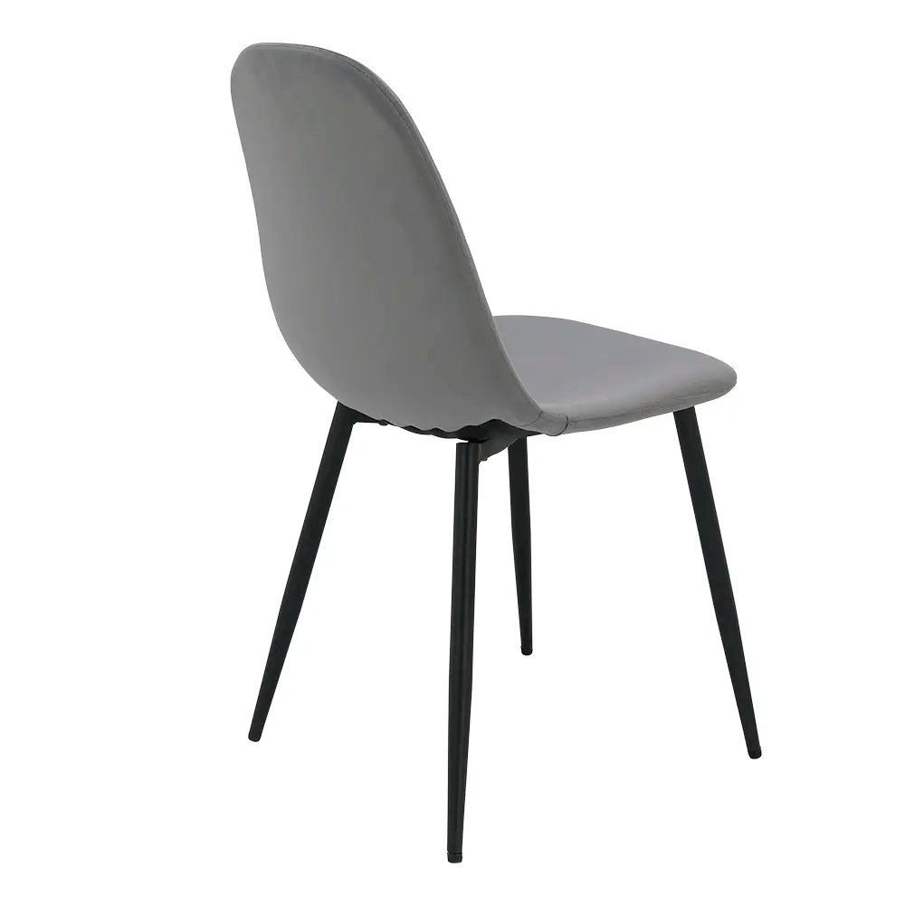 66591 NORAH/P METAL FB GY FABRIC UPHOLSTERY. METAL LEG 