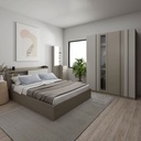 42462 MUNICH BED 5FT OT/SS 160.6X215.8X90CM