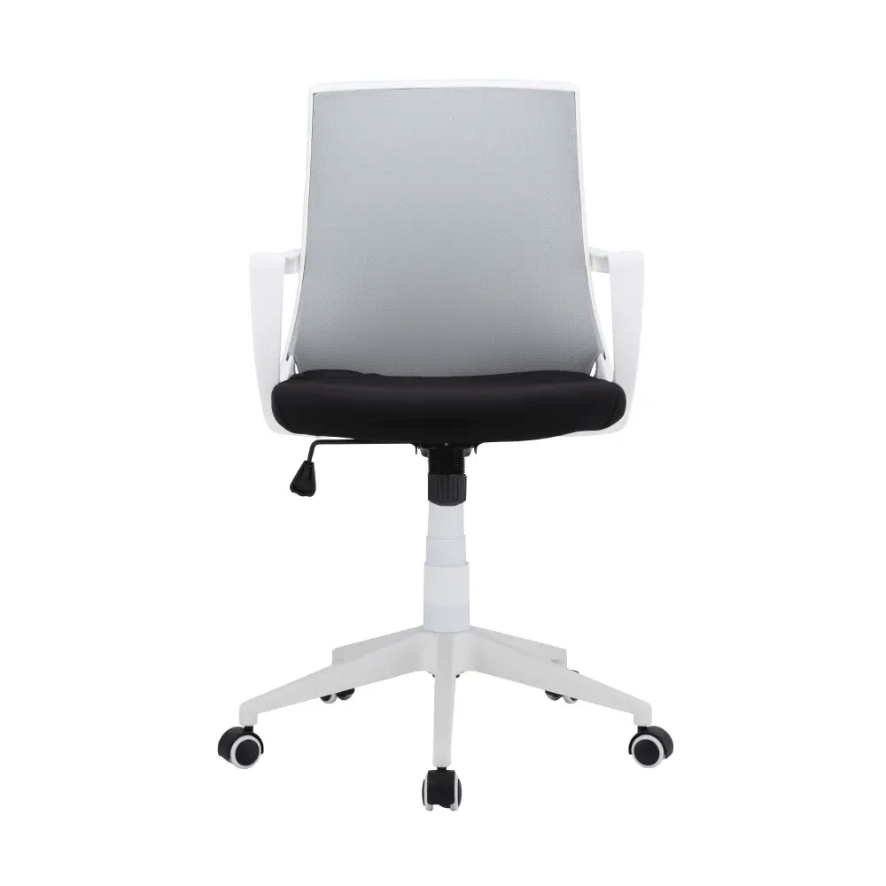 51580 WOLLARD OFFICE CHAIR MB WT/GY FABRIC UPHOLSTERY. NYLON BASE. PP ARM 