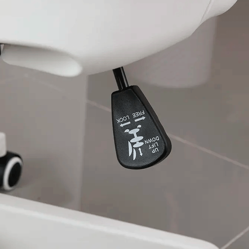 51580 WOLLARD OFFICE CHAIR MB WT/GY FABRIC UPHOLSTERY. NYLON BASE. PP ARM 