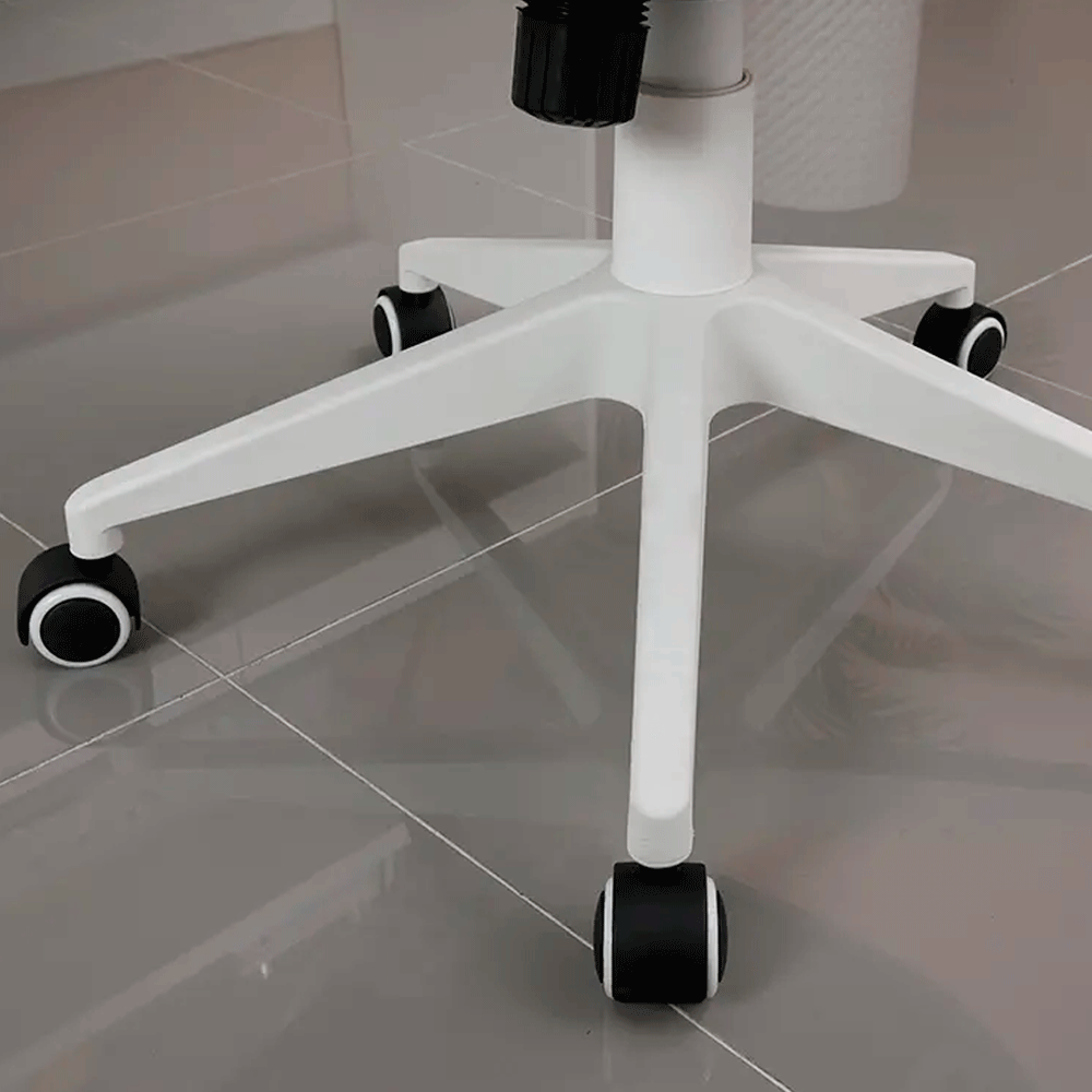 51580 WOLLARD OFFICE CHAIR MB WT/GY FABRIC UPHOLSTERY. NYLON BASE. PP ARM 