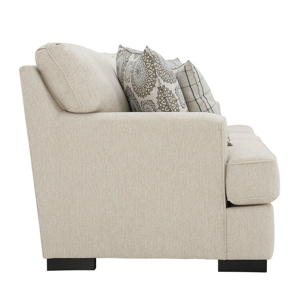 66556 WESTMINSTER FABRIC SOFA 3/S BE, EASY CLEAN UPHOLSTERED,RUBBER WOOD LEGS 