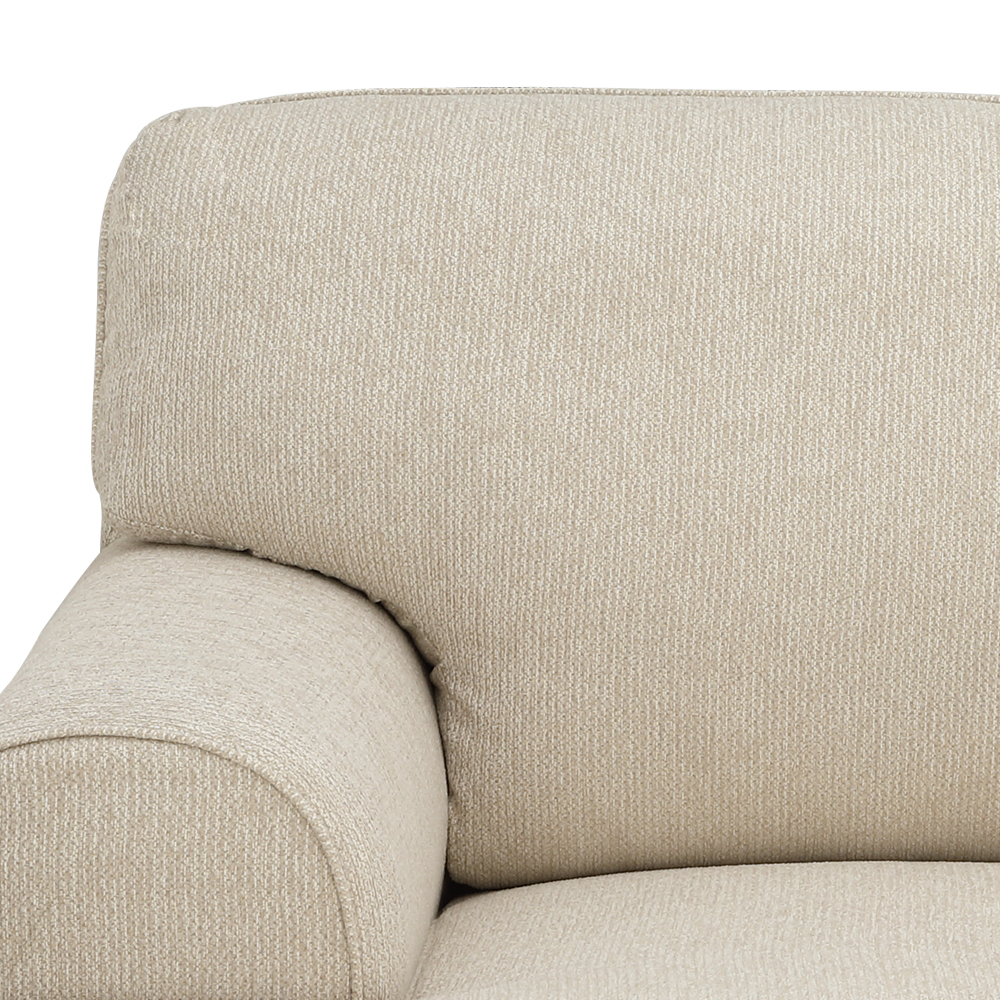 66556 WESTMINSTER FABRIC SOFA 3/S BE, EASY CLEAN UPHOLSTERED,RUBBER WOOD LEGS 