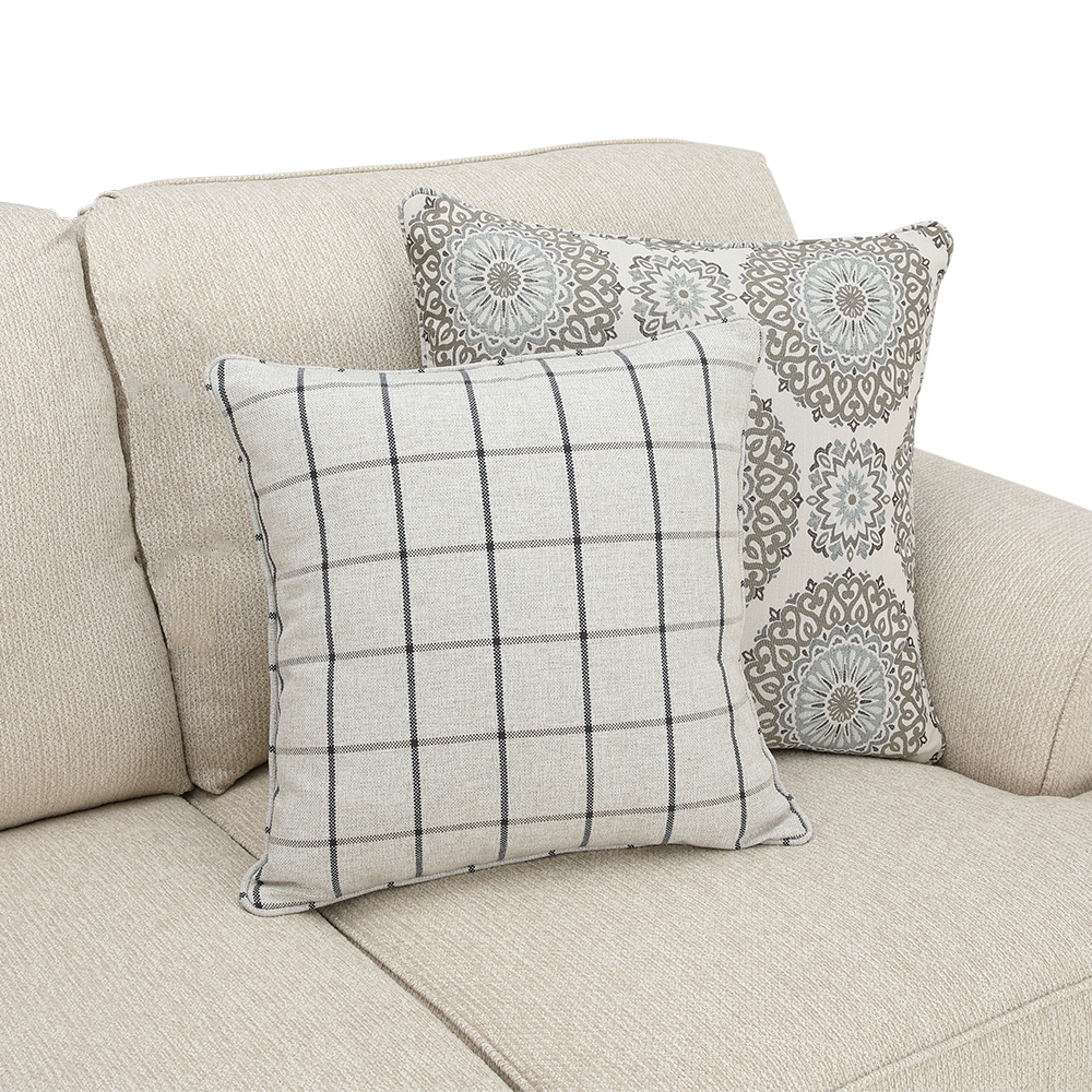 66556 WESTMINSTER FABRIC SOFA 3/S BE, EASY CLEAN UPHOLSTERED,RUBBER WOOD LEGS 