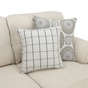 66556 WESTMINSTER FABRIC SOFA 3/S BE, EASY CLEAN UPHOLSTERED,RUBBER WOOD LEGS 