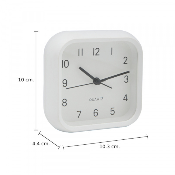 42363 FOSH ALARM CLOCK 4" 10.3X10X4.4 CM WT