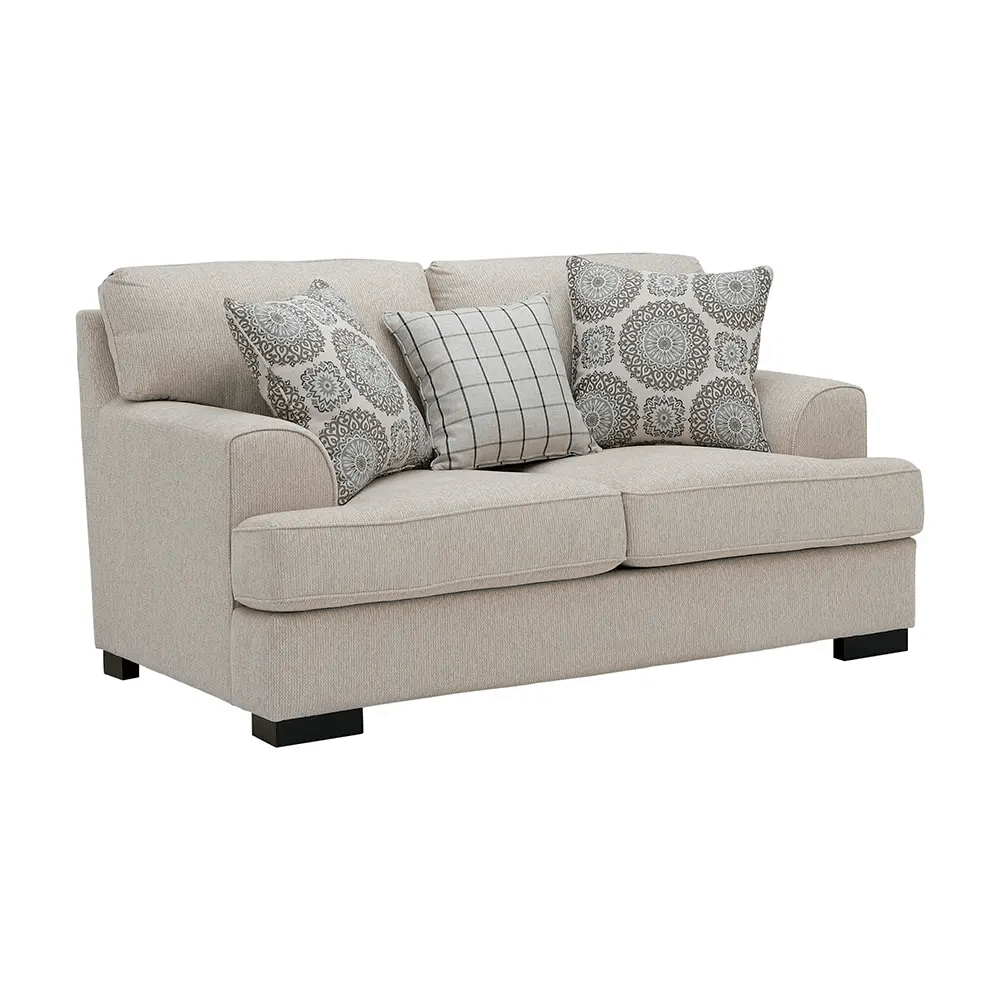 66557 WESTMINSTER FABRIC SOFA 2/S BE, EASY CLEAN UPHOLSTERED,RUBBER WOOD LEGS 