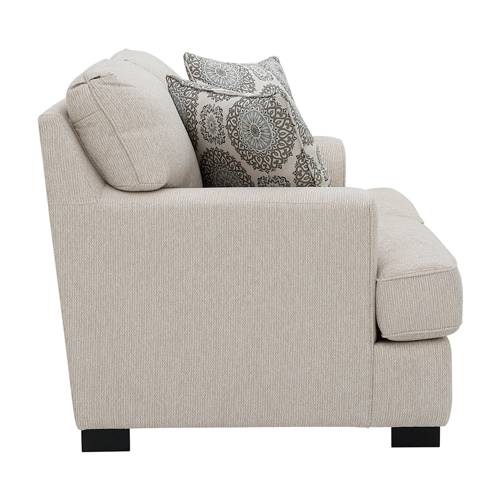 66557 WESTMINSTER FABRIC SOFA 2/S BE, EASY CLEAN UPHOLSTERED,RUBBER WOOD LEGS 