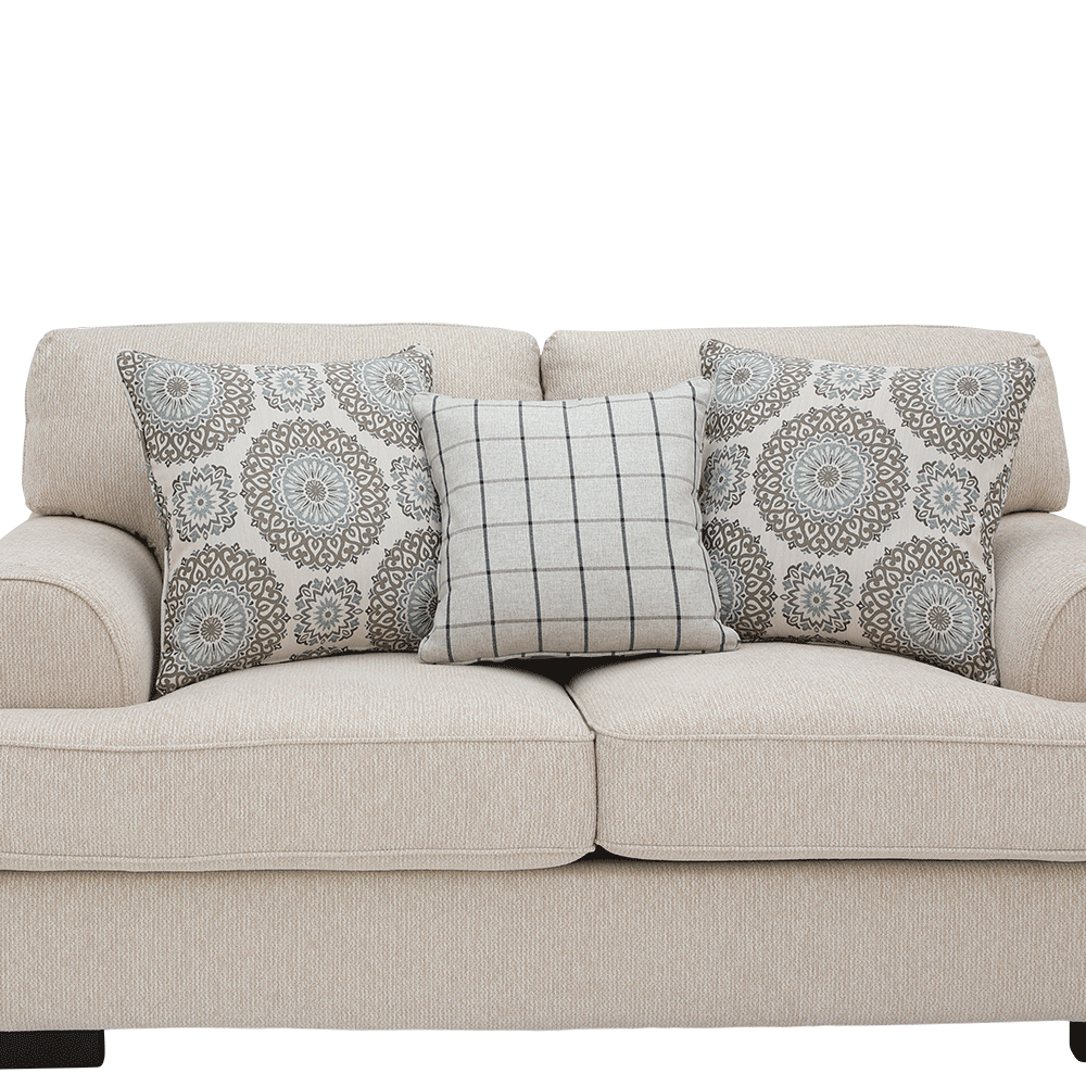 66557 WESTMINSTER FABRIC SOFA 2/S BE, EASY CLEAN UPHOLSTERED,RUBBER WOOD LEGS 