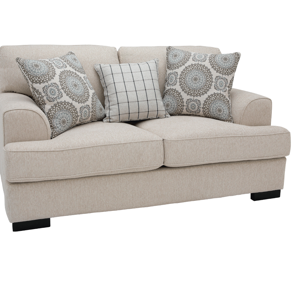 66557 WESTMINSTER FABRIC SOFA 2/S BE, EASY CLEAN UPHOLSTERED,RUBBER WOOD LEGS 