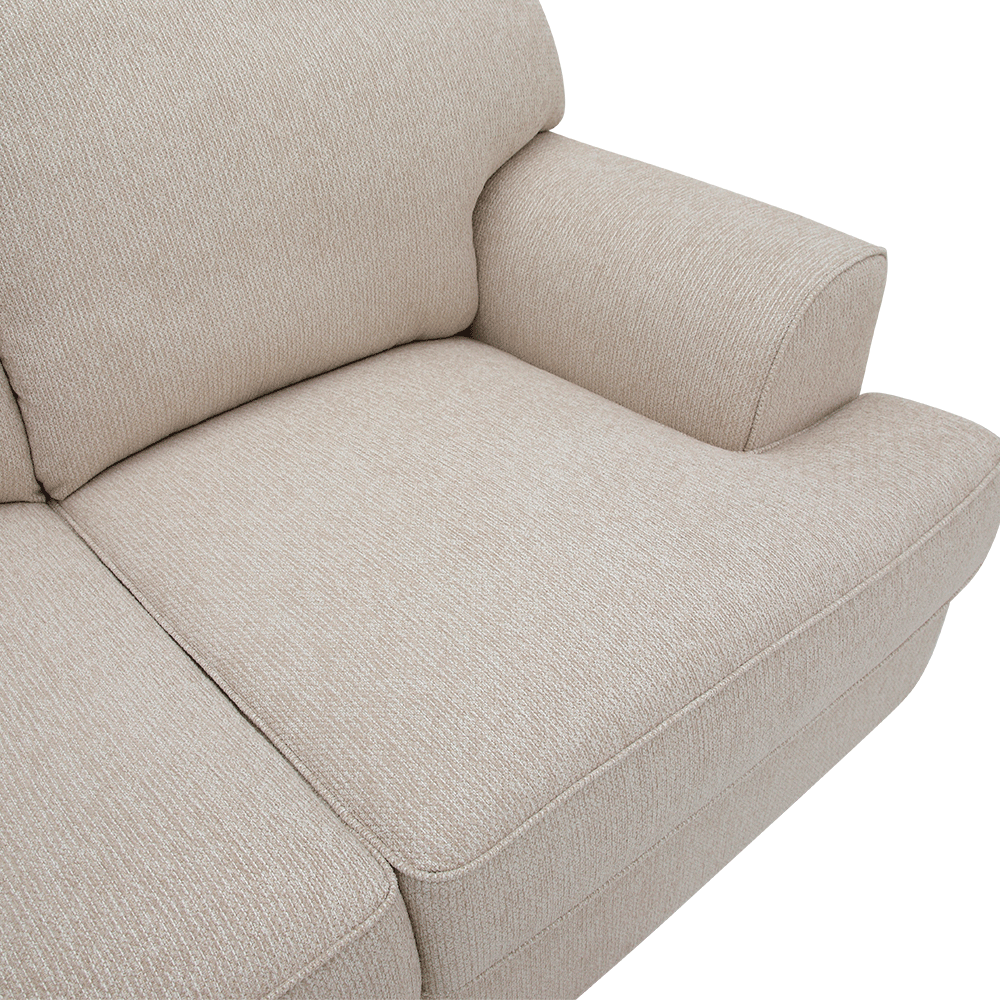 66557 WESTMINSTER FABRIC SOFA 2/S BE, EASY CLEAN UPHOLSTERED,RUBBER WOOD LEGS 