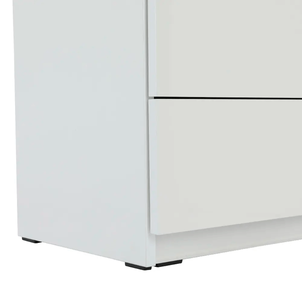 42303 BLANC NIGHT TABLE 50CM. WT PB WITH MELAMINE UV HG FINISHED 