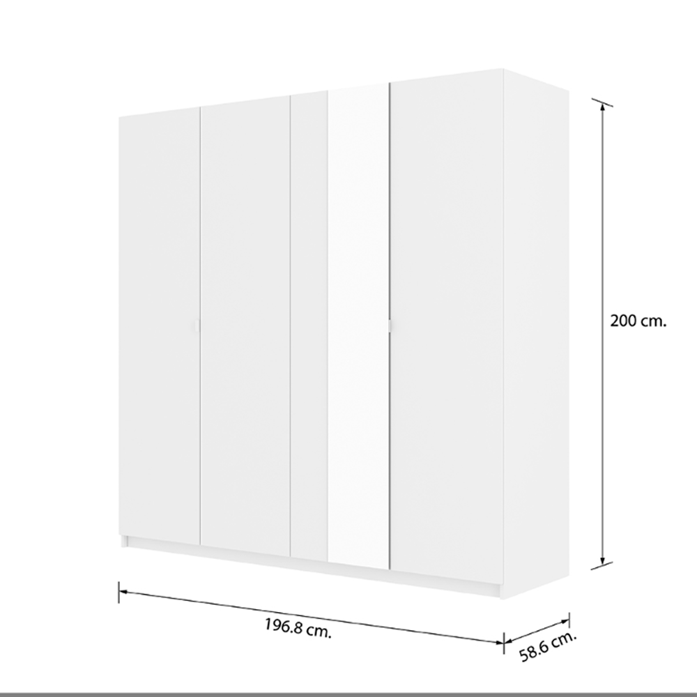 40396 VAGUS 4 DOOR WARDROBE WT 