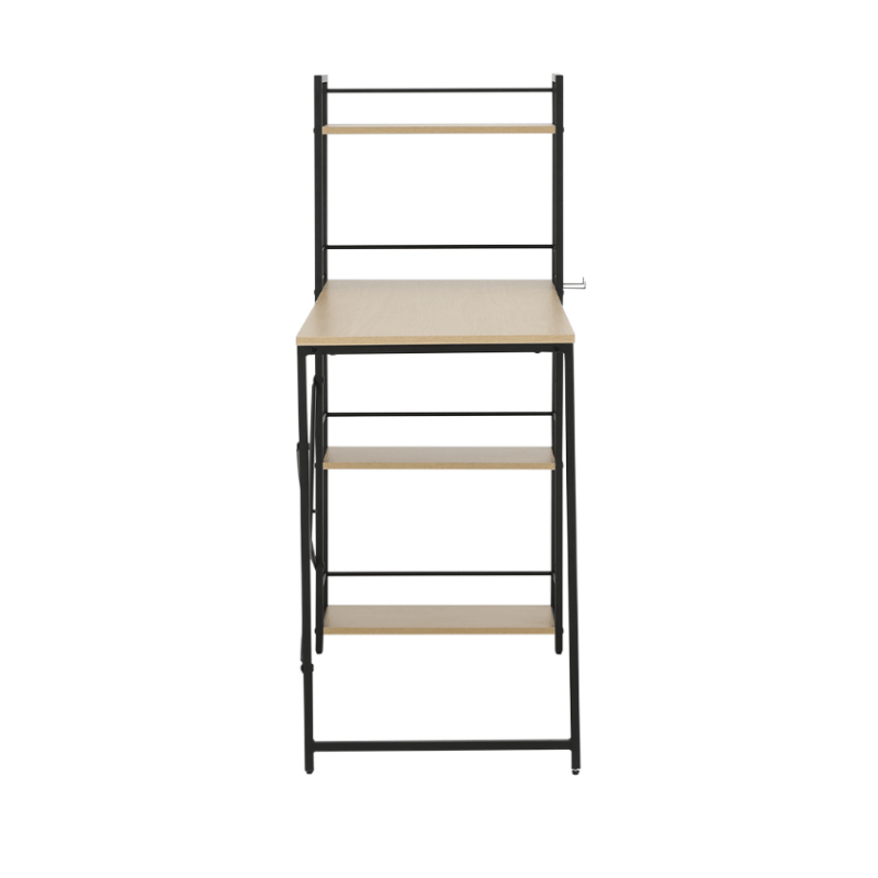 66579 CONNER/P MULTI WORKING TABLE120CM. NT/BK PB WITH PVC FINISHED, STEEL FRAME 