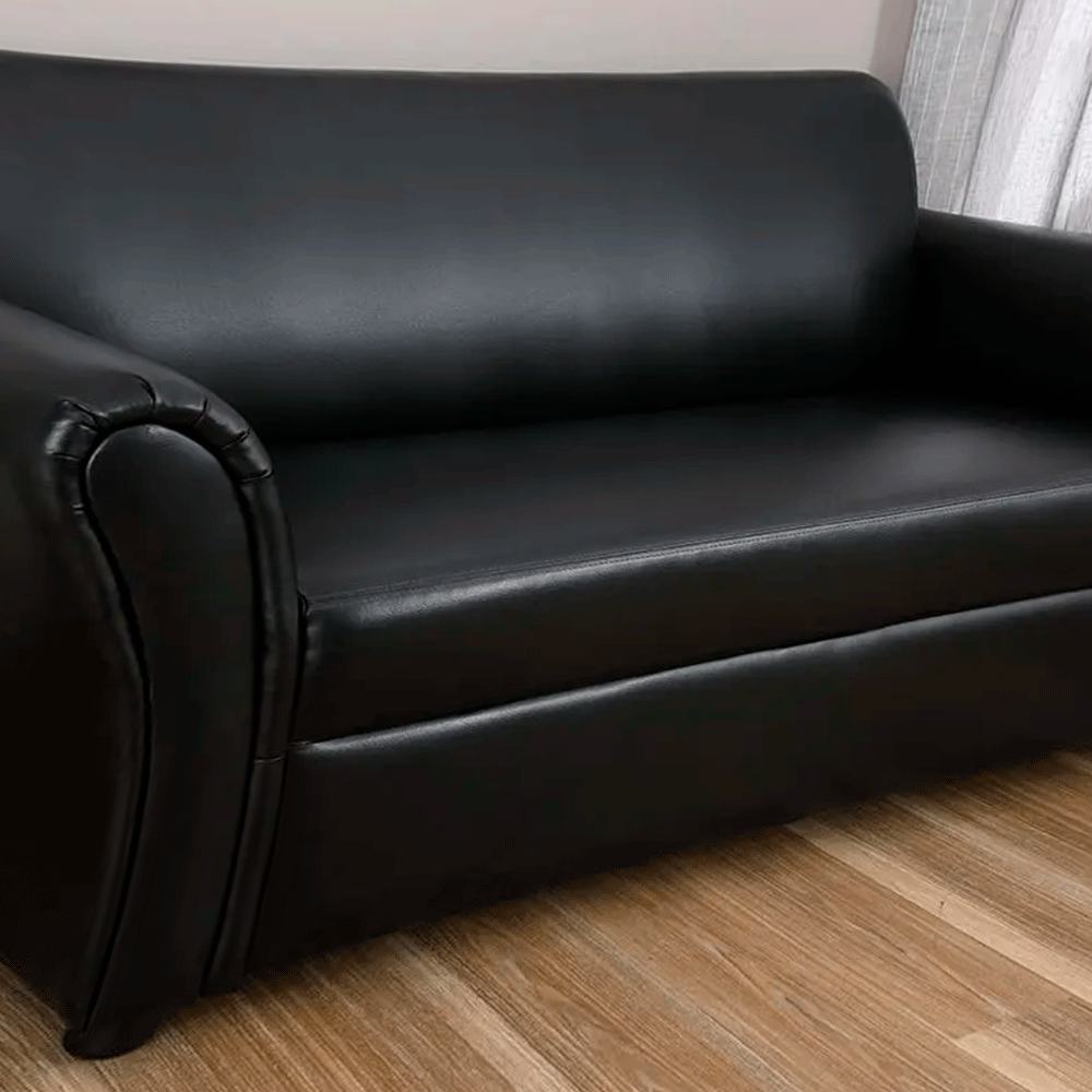 40919 H-JAMES PVC 2.5/S SOFA BK PVC UPHOLSTERY. PLASTIC LEG 