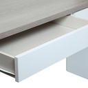 41434 H-VINCE WORKING TABLE 120 CM. WT/NT WOOD WITH MELAMINE 