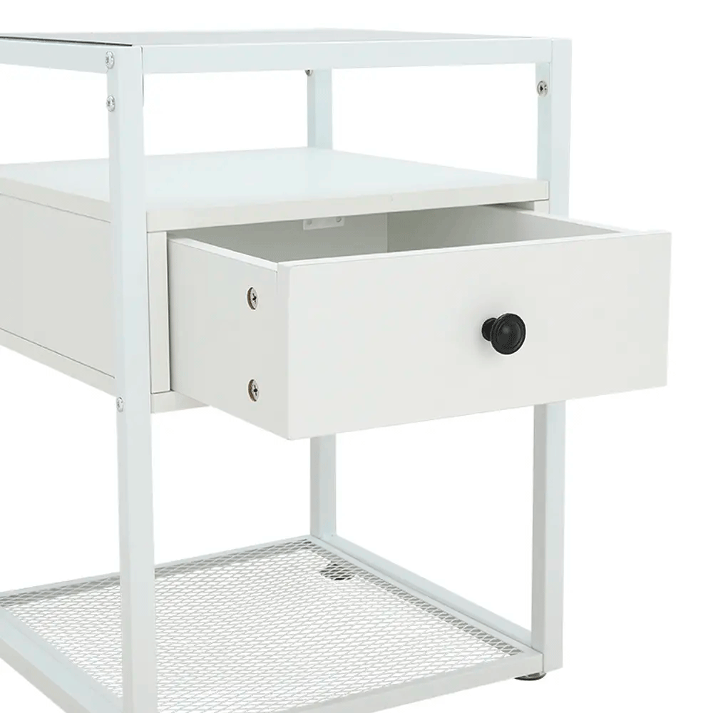 61303 HEKA SIDE TABLE WT/WT
