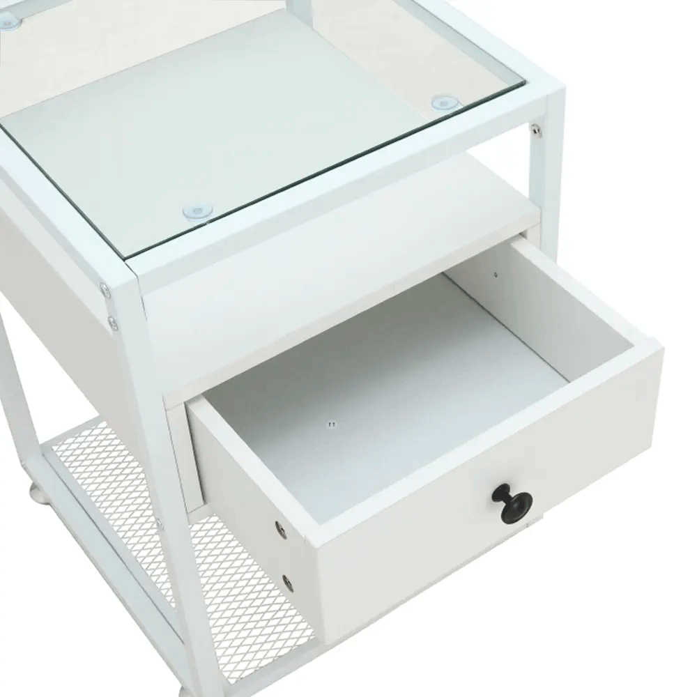 61303 HEKA SIDE TABLE WT/WT