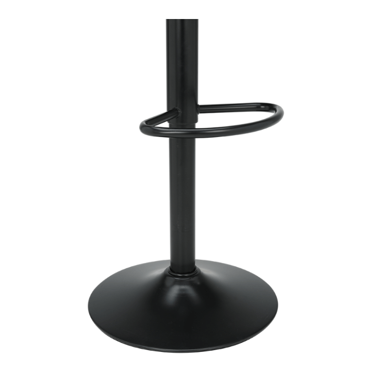 66587 FUNKY BAR STOOL BK PU SEAT WITH POWDER COATED+GASLIFT 