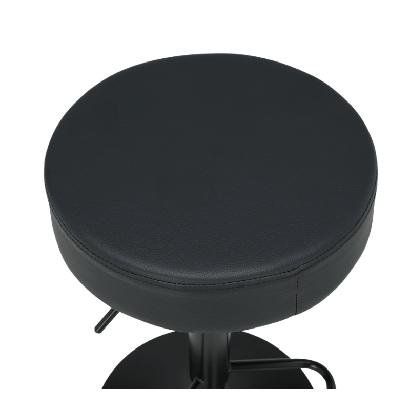 66587 FUNKY BAR STOOL BK PU SEAT WITH POWDER COATED+GASLIFT 