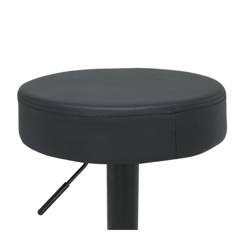66587 FUNKY BAR STOOL BK PU SEAT WITH POWDER COATED+GASLIFT 
