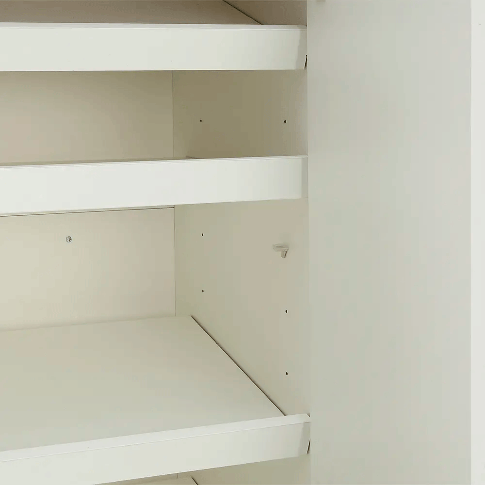 66561 PEZZO/N SHOE CABINET 3 DR.88 WT/LO15 PB WITH MELAMINE & FOIL 