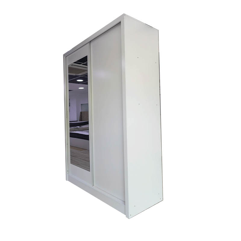 63627 WARDROBE WITH MIRROR 2 SLIDING DOOR - SUPPER WHITE 2.13X1.51X6M - GV C09A 