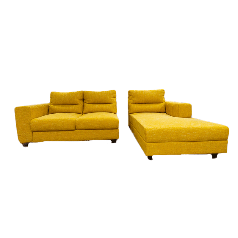63706 SOFA 3 SEATER L SHAPE - ORANGE