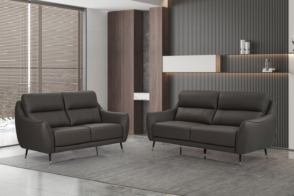 68215 COW LEATHER/ PVC, FIX SOFA #182 BROWN 